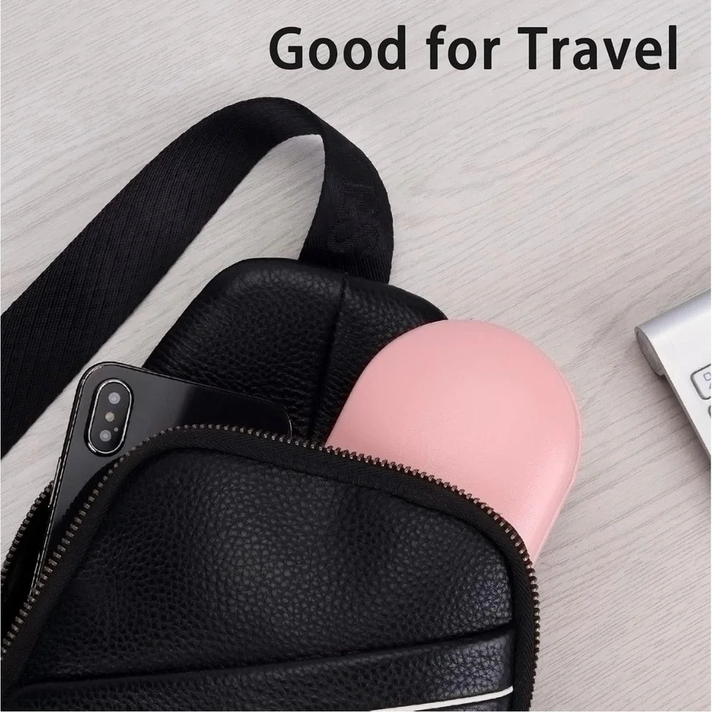Pink 2-in-1 Dual Eyeglass and Contact Lens Case Travel Kit with Mirror and Tools